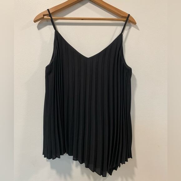 Frank Lyman Accordion Asymmetrical Top Sz 8 Black‎ Cocktail Evening Going Out - Picture 3 of 7